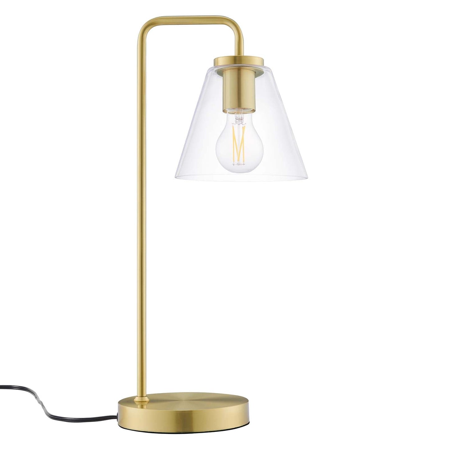 Element Glass Table Lamp Satin Brass EEI-5619-SBR