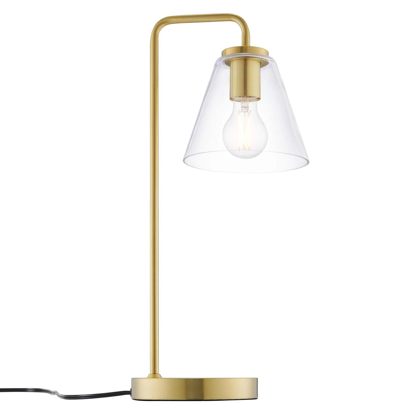 Element Glass Table Lamp Satin Brass EEI-5619-SBR