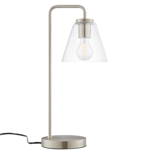 Element Glass Table Lamp Satin Nickel EEI-5619-SNL