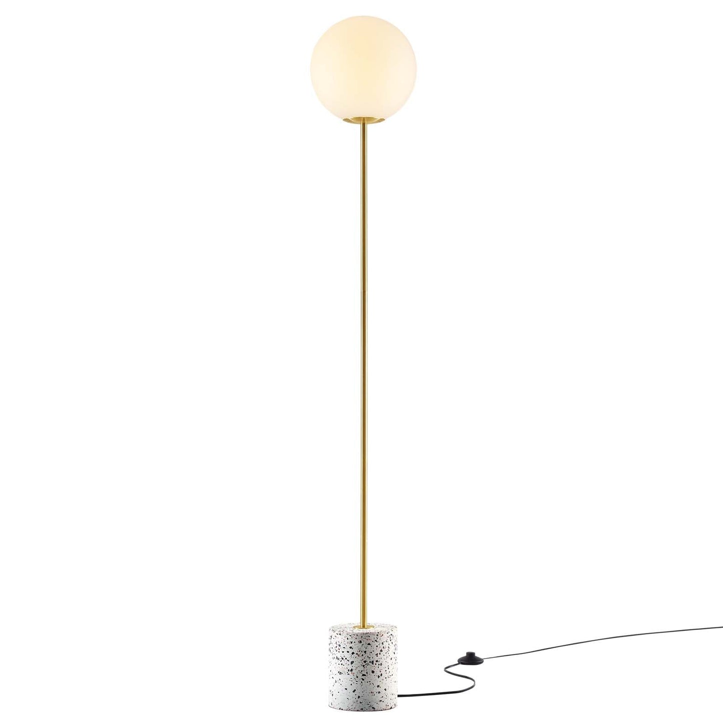 Logic Terrazzo Floor Lamp White EEI-5626-WHI