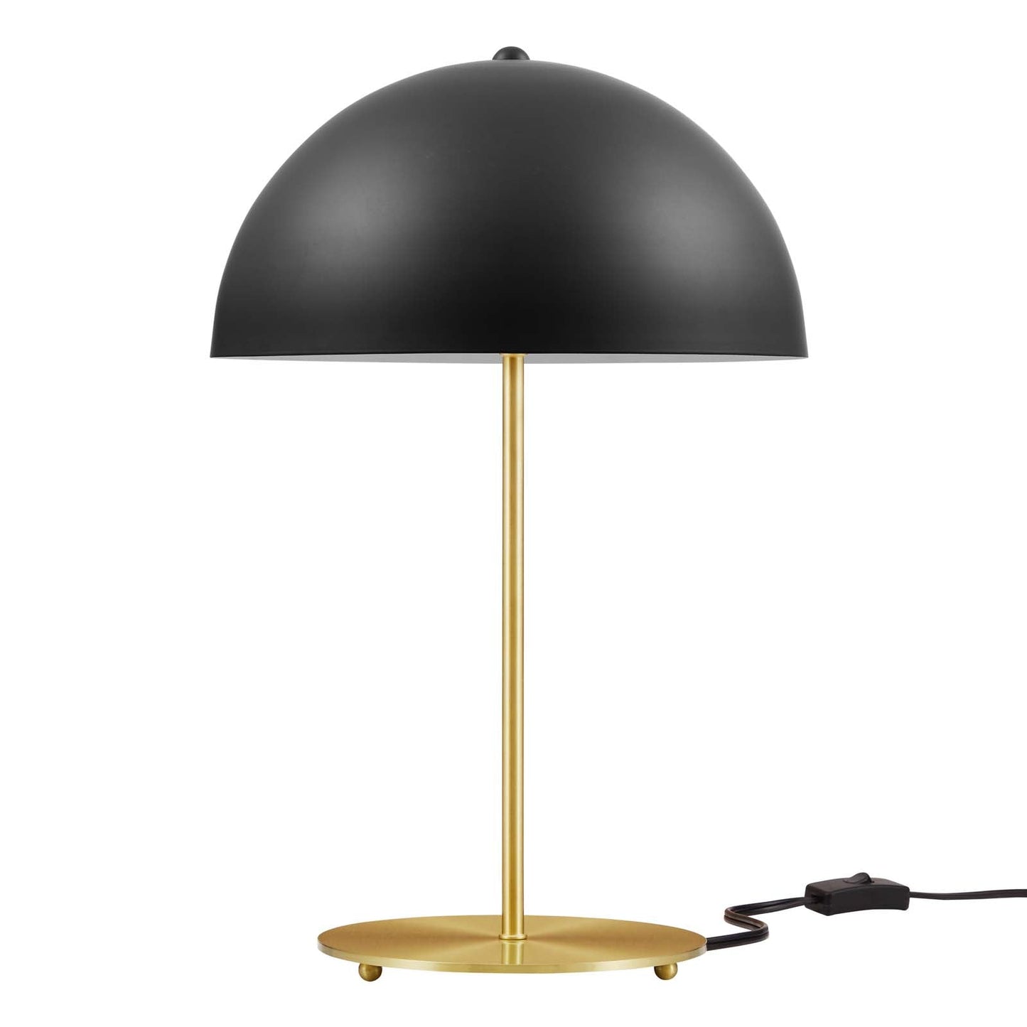 Ideal Metal Table Lamp Black Satin Brass EEI-5629-BLK-SBR