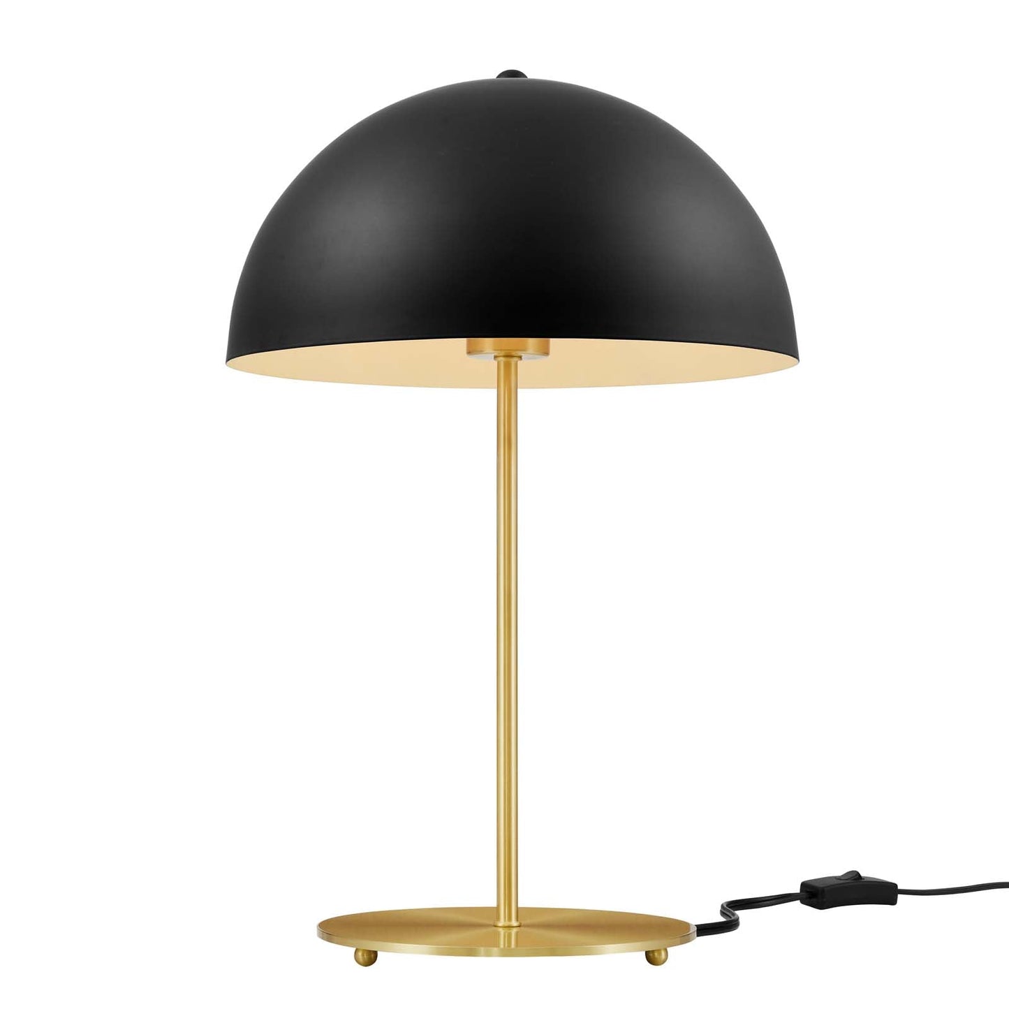 Ideal Metal Table Lamp Black Satin Brass EEI-5629-BLK-SBR