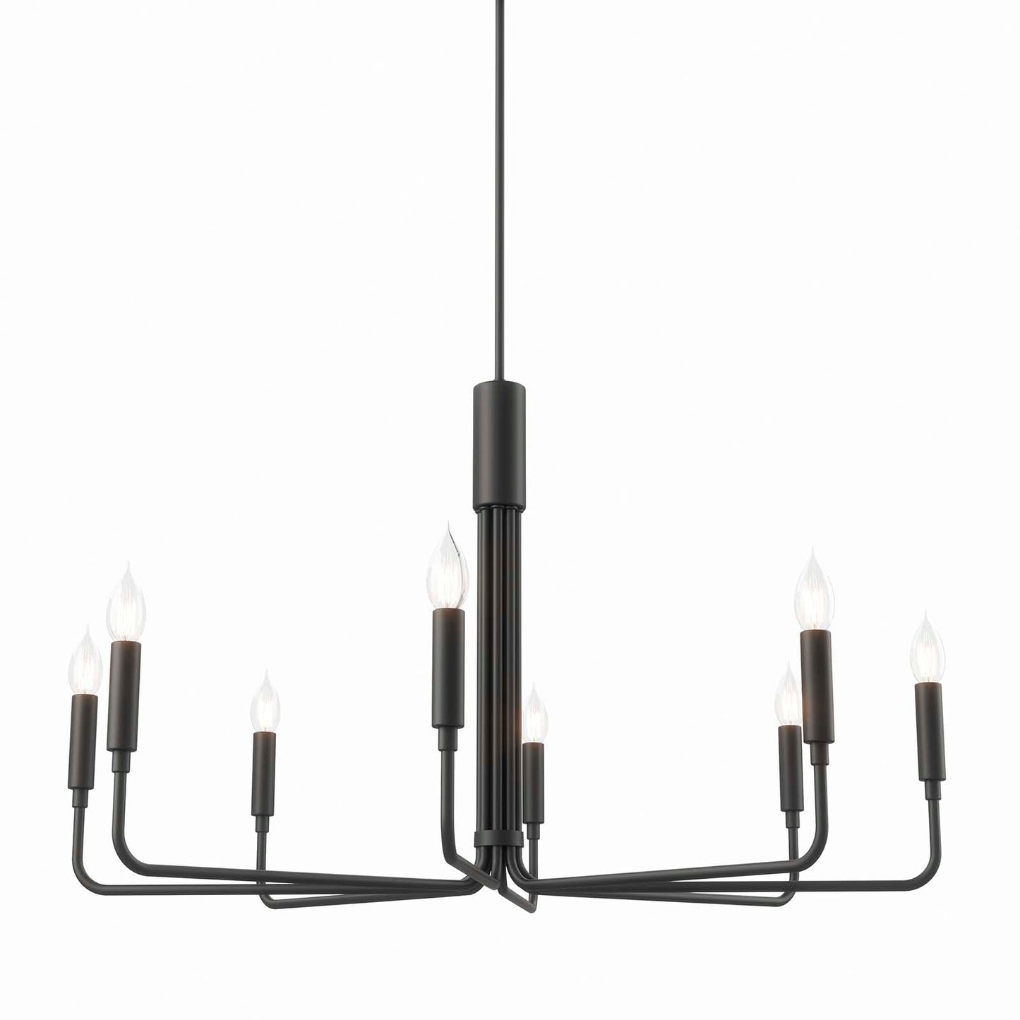 Rekindle 8-Light Chandelier Black EEI-5636-BLK