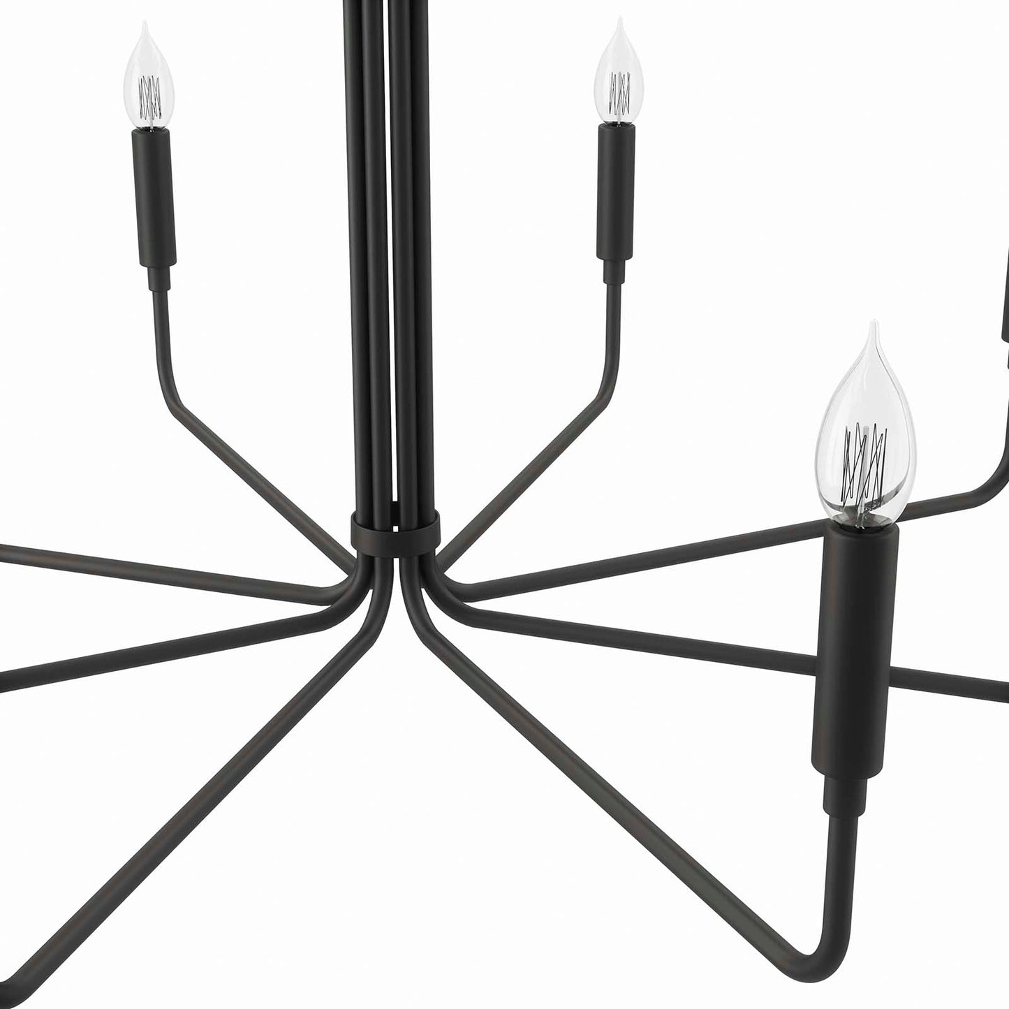 Rekindle 8-Light Chandelier Black EEI-5636-BLK