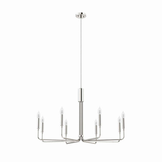 Rekindle 8-Light Chandelier Polished Nickel EEI-5636-PON