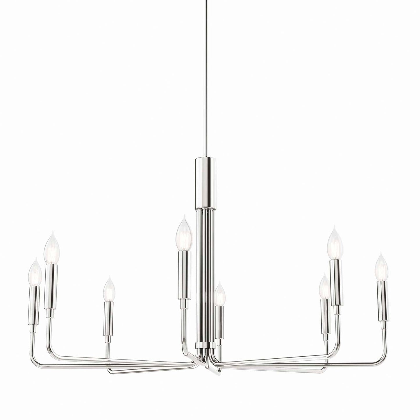 Rekindle 8-Light Chandelier Polished Nickel EEI-5636-PON