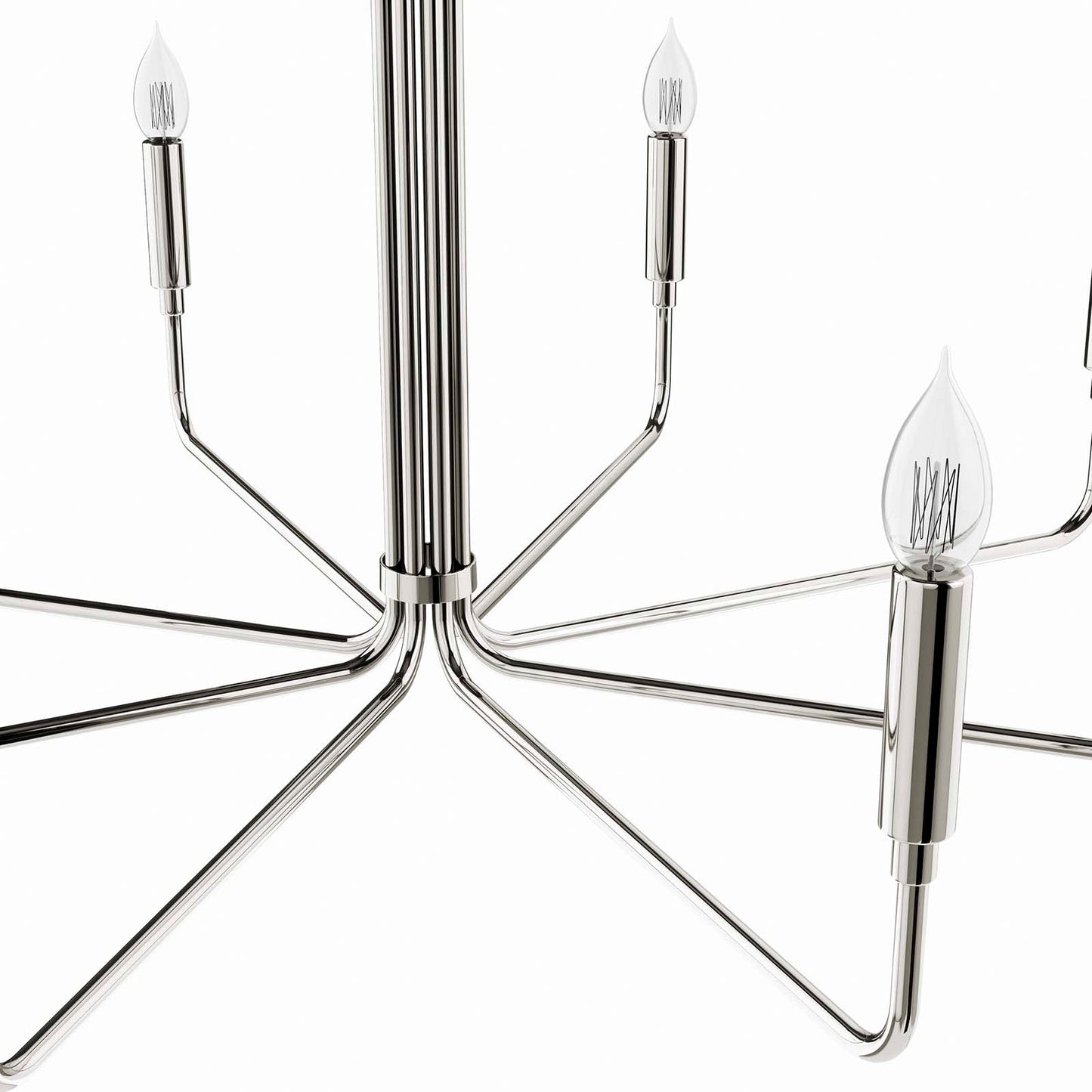 Rekindle 8-Light Chandelier Polished Nickel EEI-5636-PON