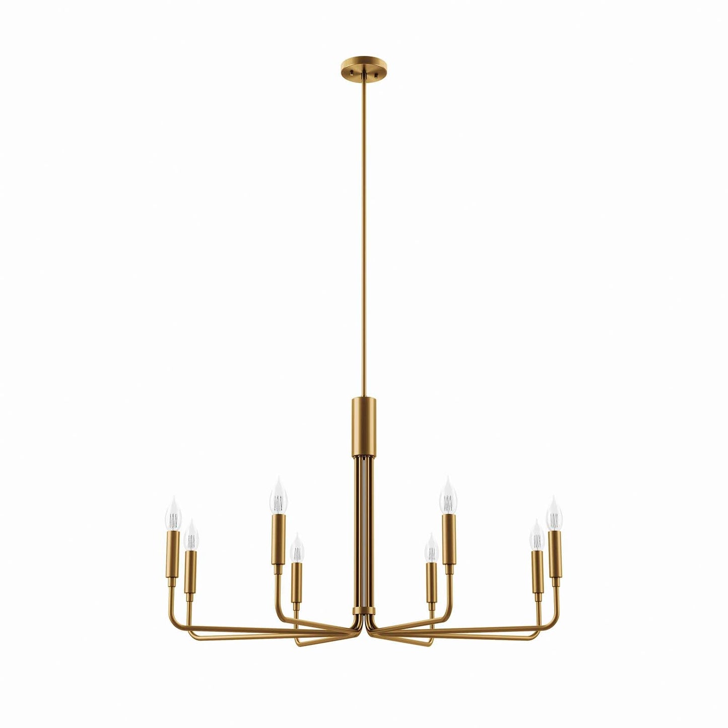 Rekindle 8-Light Chandelier Satin Brass EEI-5636-SBR