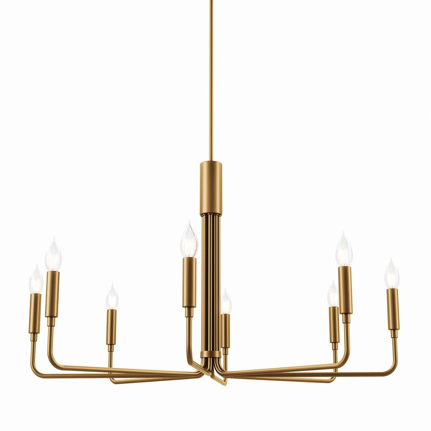 Rekindle 8-Light Chandelier Satin Brass EEI-5636-SBR