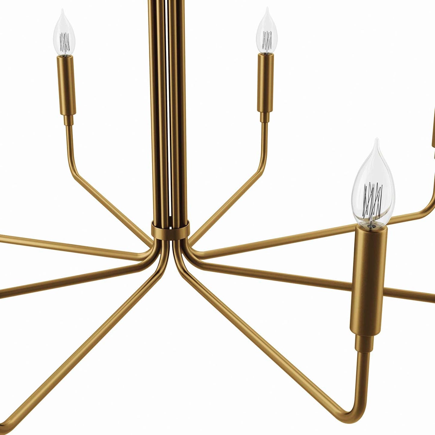 Rekindle 8-Light Chandelier Satin Brass EEI-5636-SBR