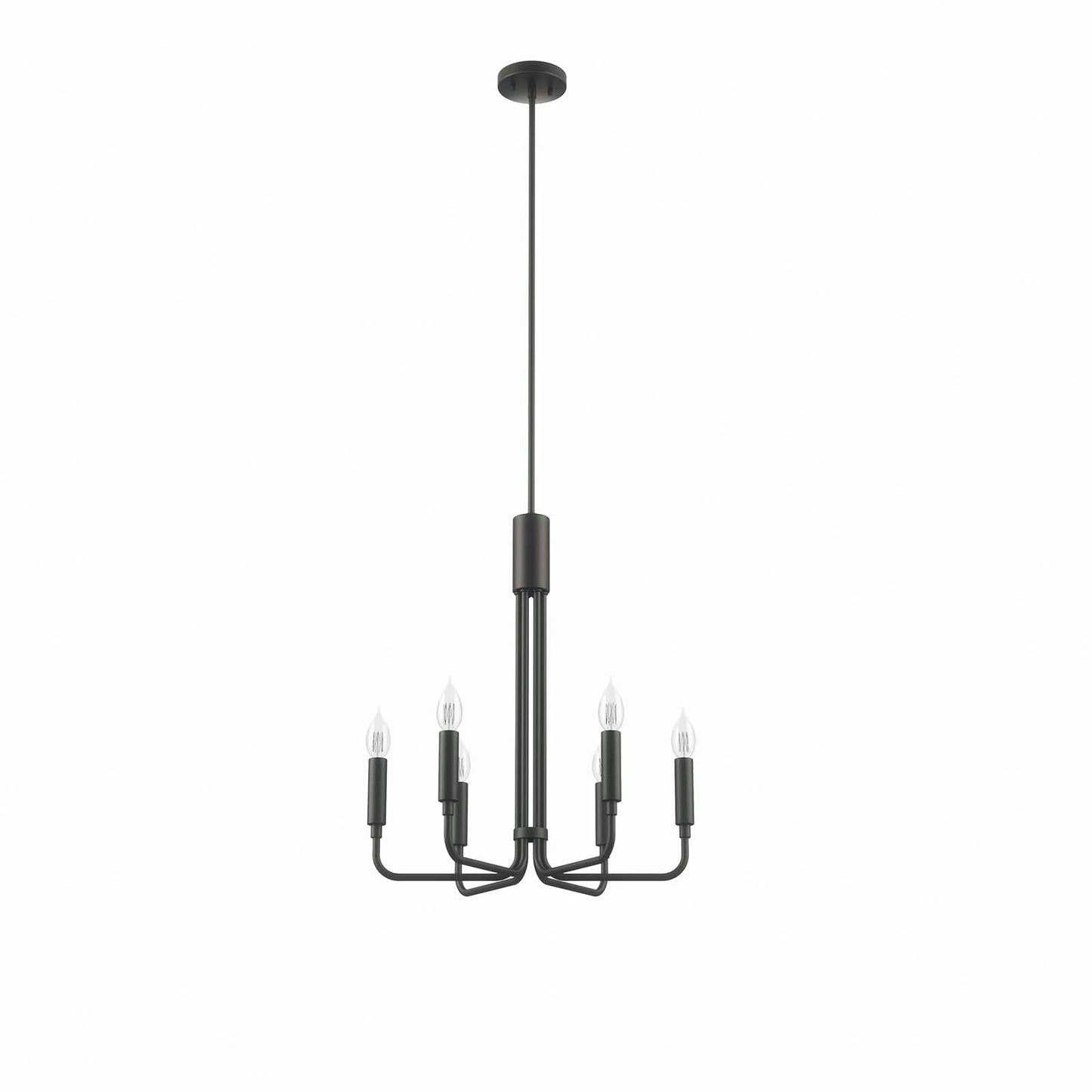 Rekindle 6-Light Chandelier Black EEI-5637-BLK