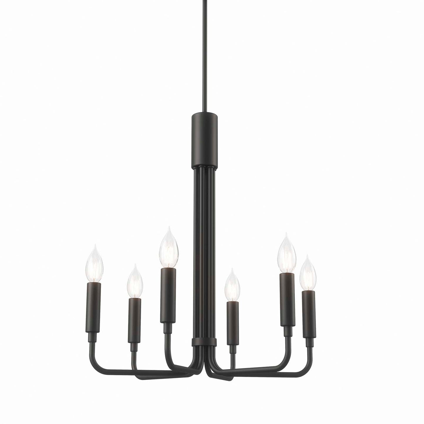 Rekindle 6-Light Chandelier Black EEI-5637-BLK