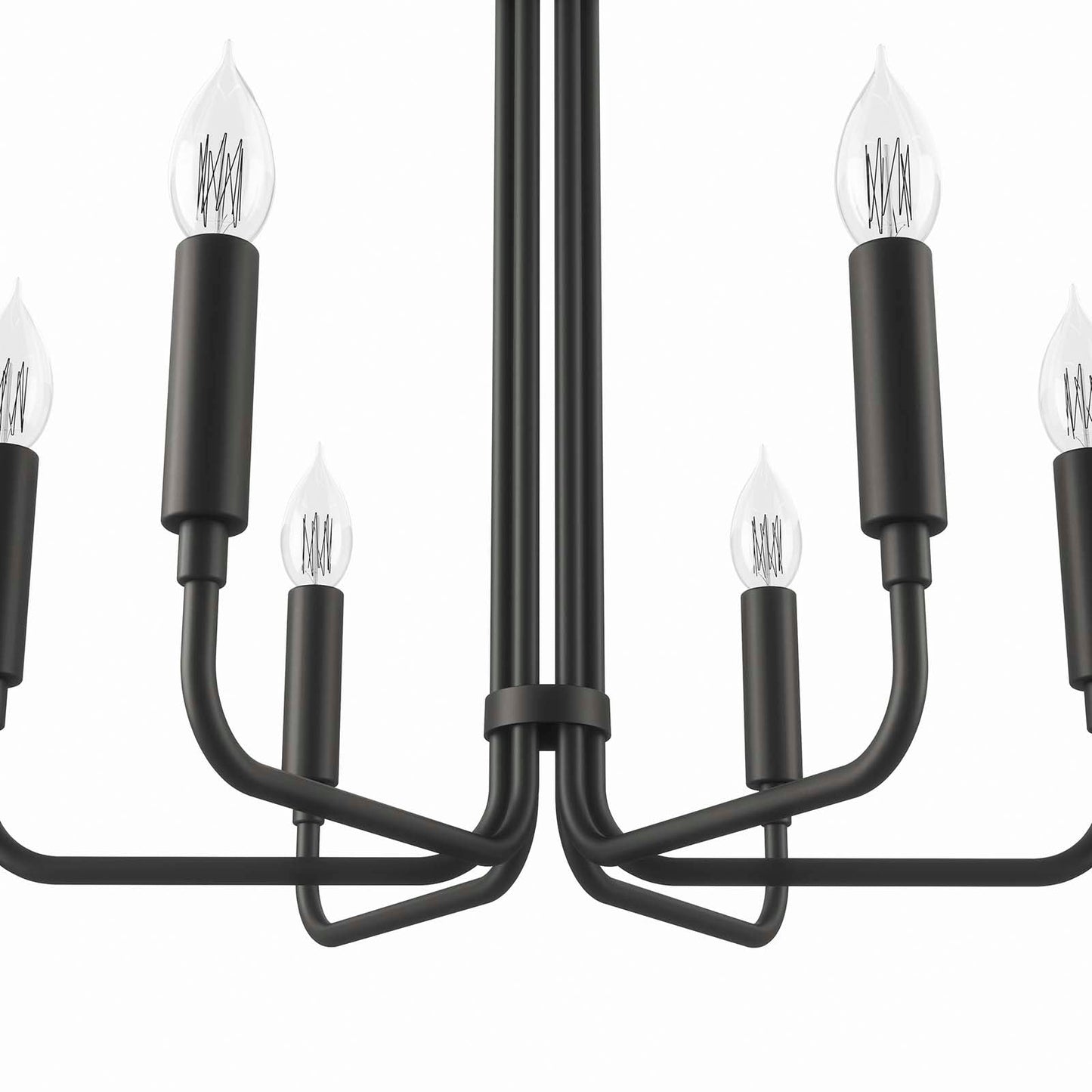 Rekindle 6-Light Chandelier Black EEI-5637-BLK