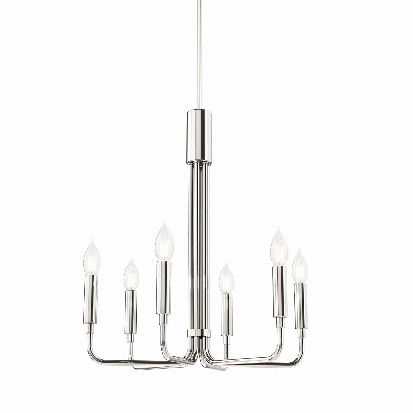 Rekindle 6-Light Chandelier Polished Nickel EEI-5637-PON