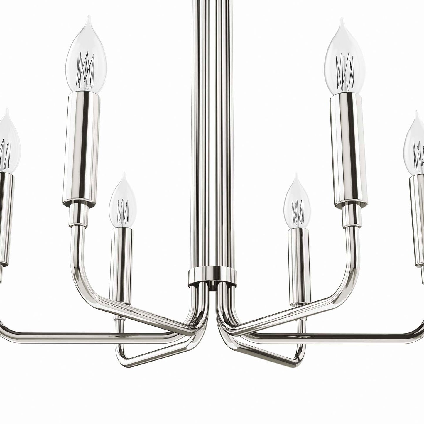 Rekindle 6-Light Chandelier Polished Nickel EEI-5637-PON