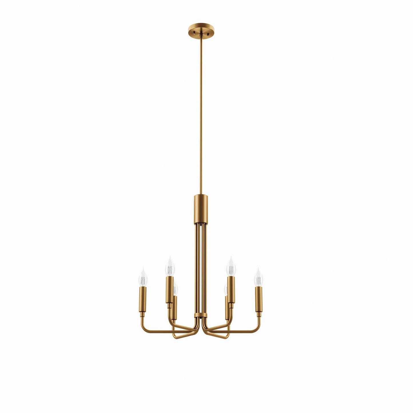 Rekindle 6-Light Chandelier Satin Brass EEI-5637-SBR