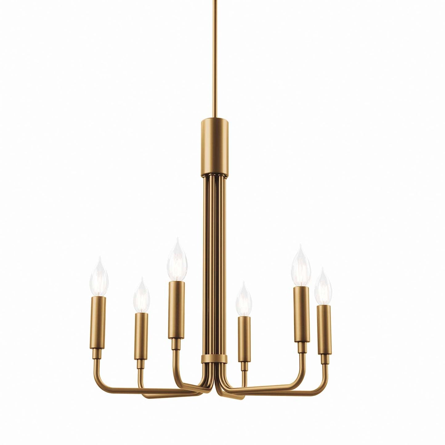 Rekindle 6-Light Chandelier Satin Brass EEI-5637-SBR