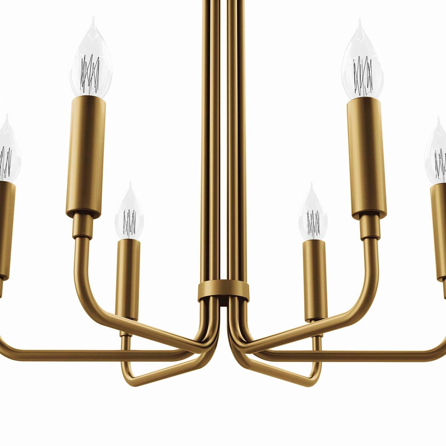 Rekindle 6-Light Chandelier Satin Brass EEI-5637-SBR