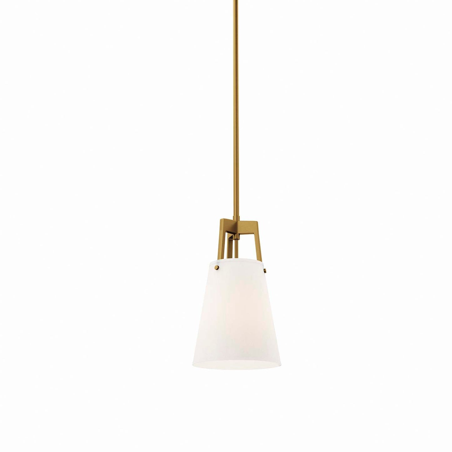 Aspire Pendant Light White Satin Brass EEI-5639-WHI-SBR