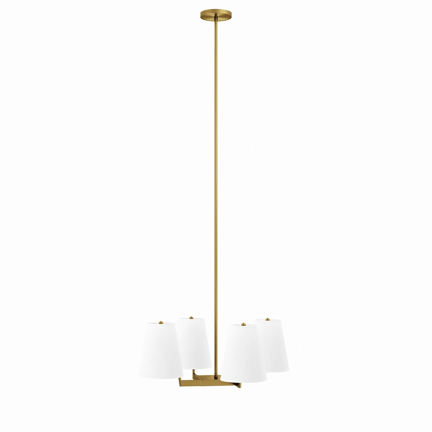 Mercer 4-Light Pendant Light White Satin Brass EEI-5640-WHI-SBR