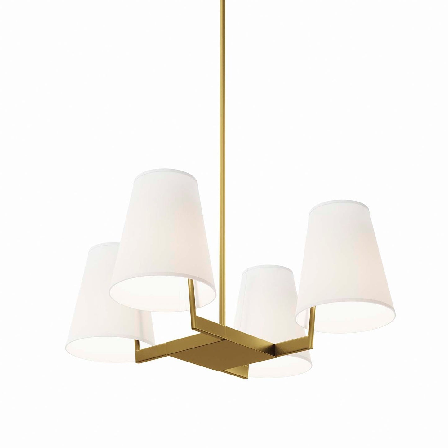 Mercer 4-Light Pendant Light White Satin Brass EEI-5640-WHI-SBR