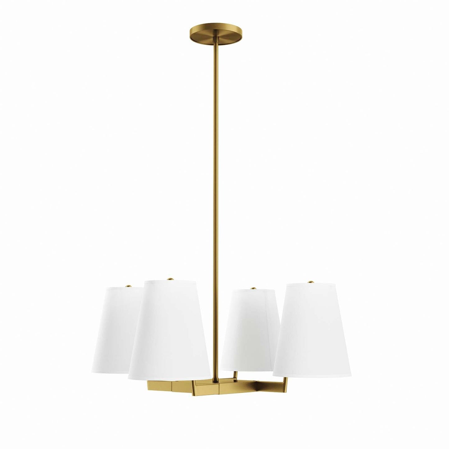 Mercer 4-Light Pendant Light White Satin Brass EEI-5640-WHI-SBR