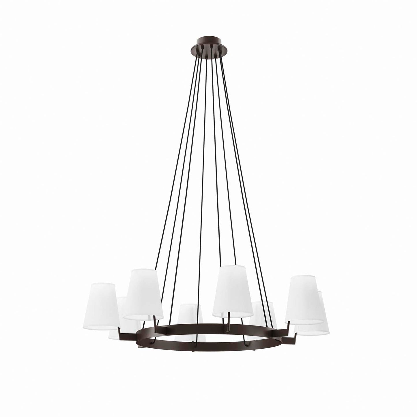 Surround 8-Light Chandelier White Bronze EEI-5641-WHI-BRZ