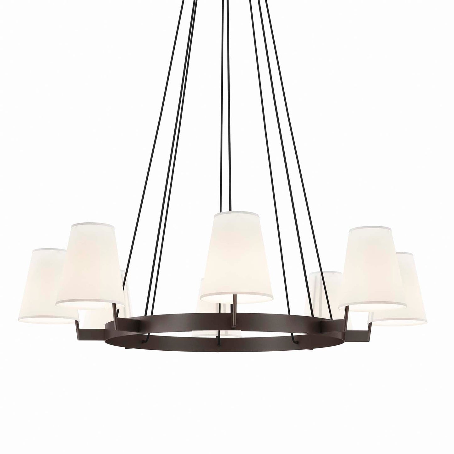 Surround 8-Light Chandelier White Bronze EEI-5641-WHI-BRZ