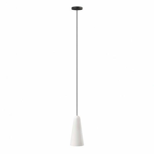 Beacon 1-Light Pendant Light Opal Black EEI-5644-OPA-BLK