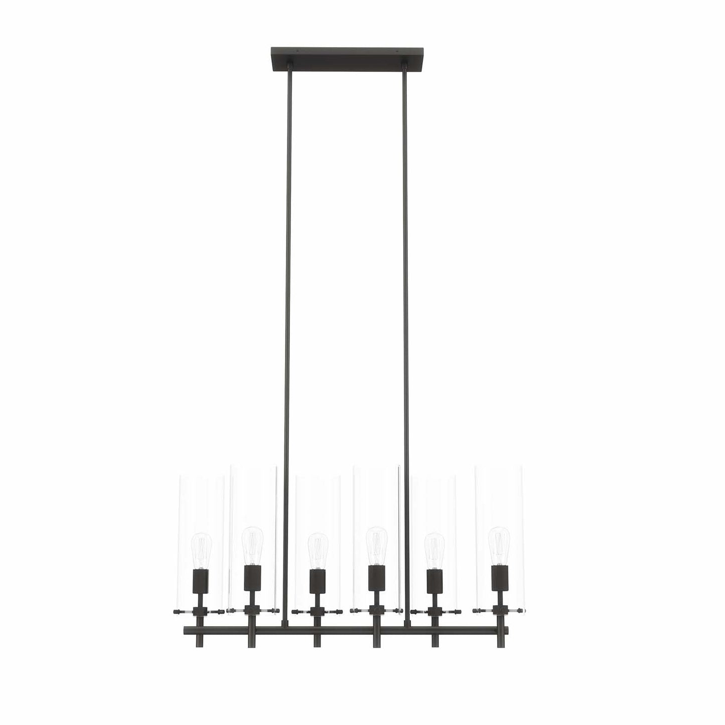 Skylark 6-Light Chandelier Clear Black EEI-5651-CLR-BLK