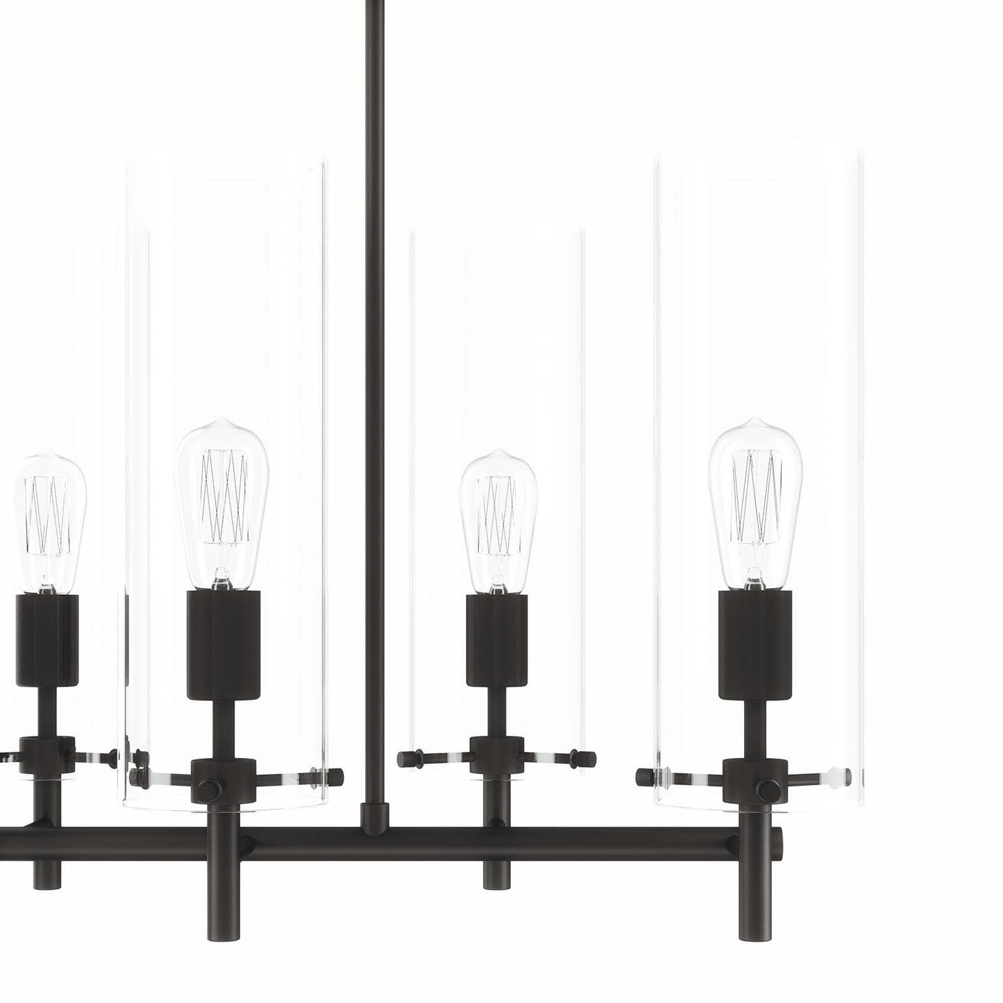 Skylark 6-Light Chandelier Clear Black EEI-5651-CLR-BLK