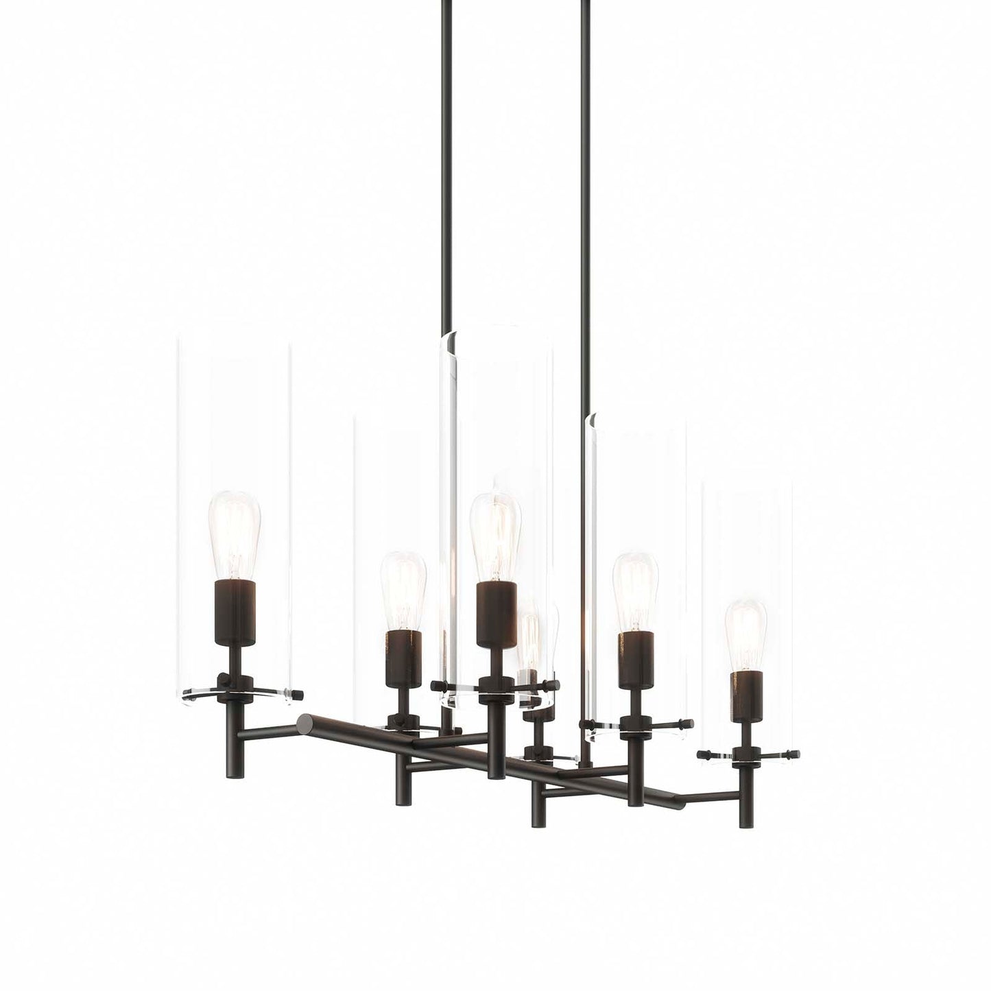 Skylark 6-Light Chandelier Clear Black EEI-5651-CLR-BLK