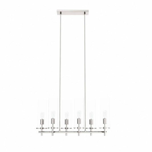 Skylark 6-Light Chandelier Clear Polished Nickel EEI-5651-CLR-PON