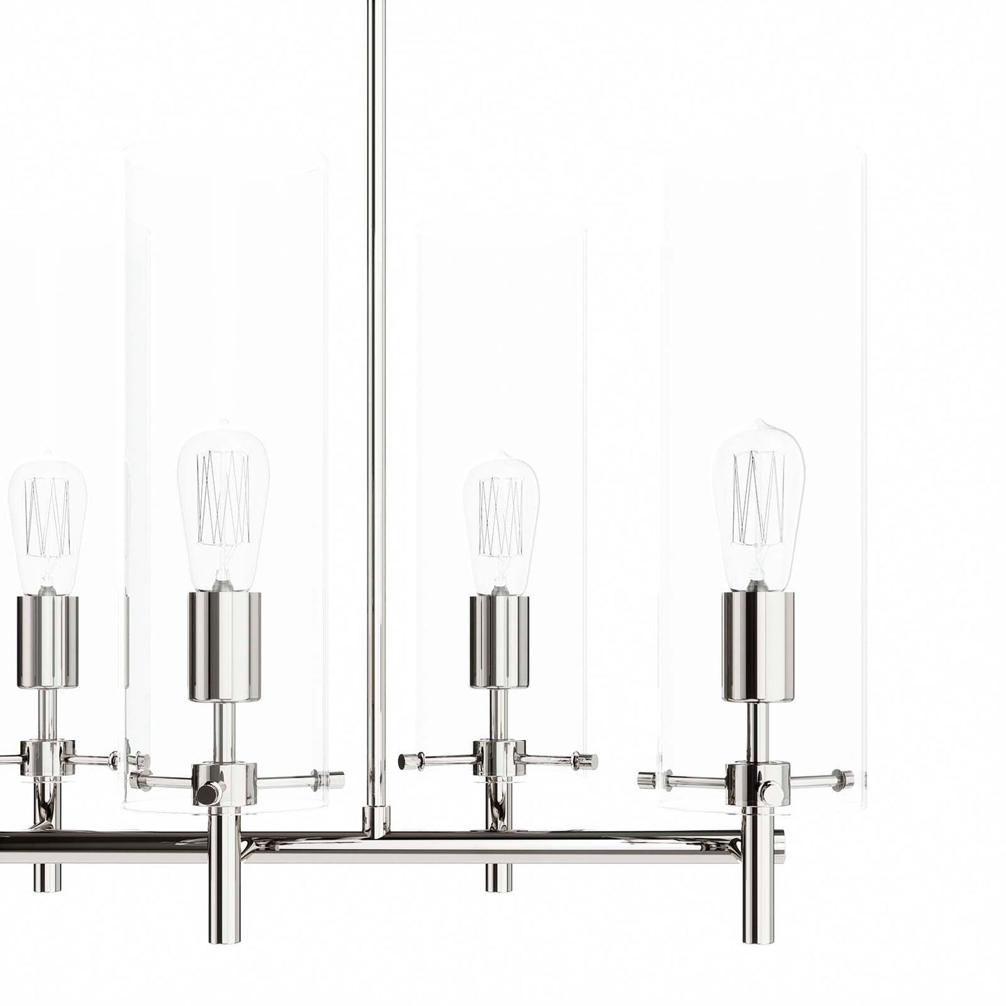 Skylark 6-Light Chandelier Clear Polished Nickel EEI-5651-CLR-PON