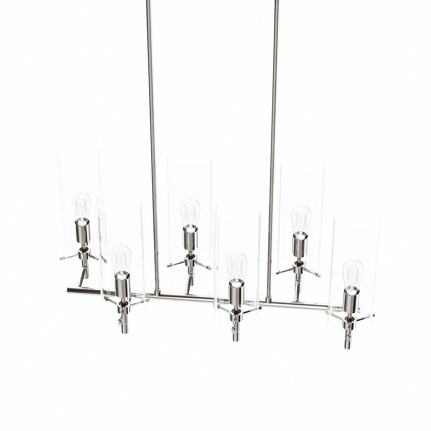 Skylark 6-Light Chandelier Clear Polished Nickel EEI-5651-CLR-PON