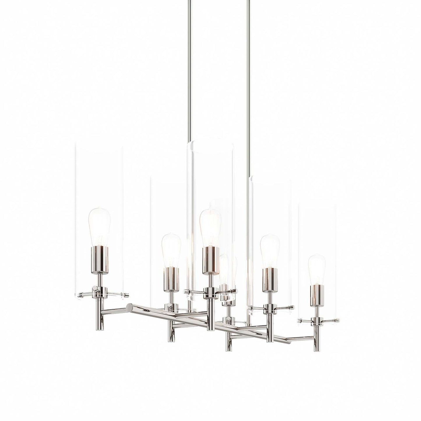 Skylark 6-Light Chandelier Clear Polished Nickel EEI-5651-CLR-PON