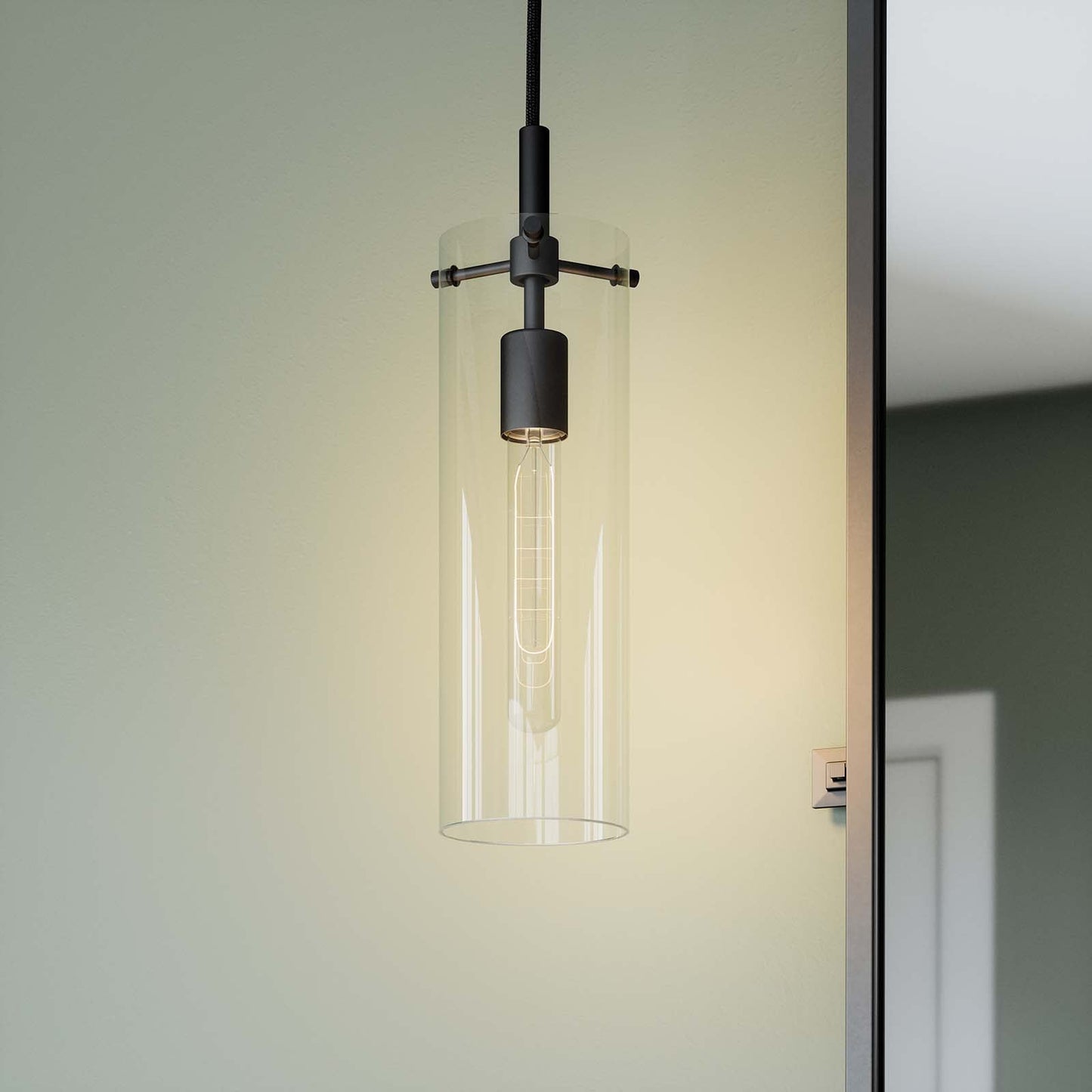 Skylark Pendant Light Clear Black EEI-5652-CLR-BLK