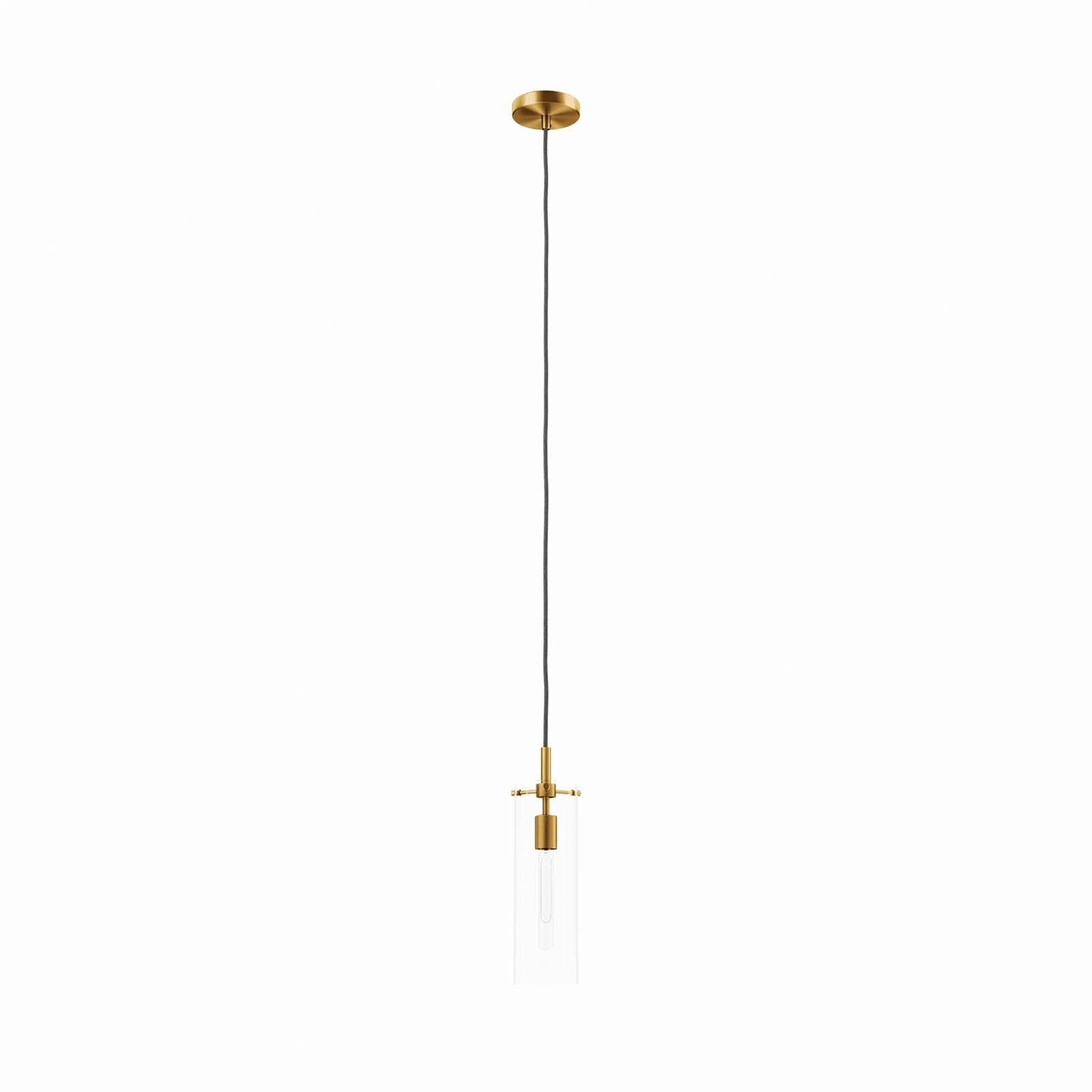 Skylark Pendant Light Clear Satin Brass EEI-5652-CLR-SBR