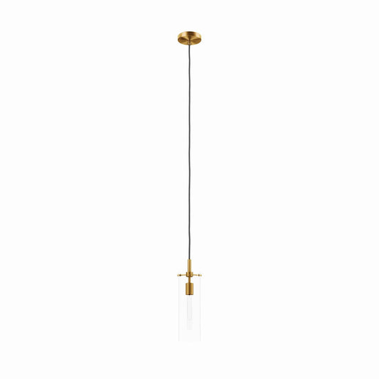 Skylark Pendant Light Clear Satin Brass EEI-5652-CLR-SBR