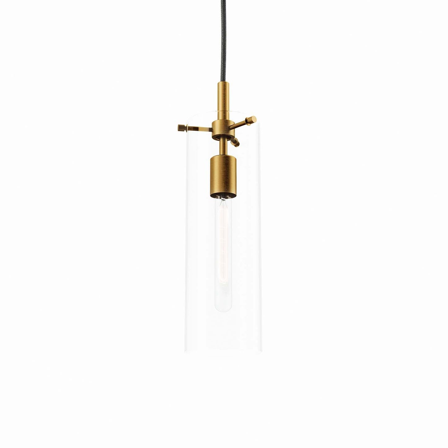 Skylark Pendant Light Clear Satin Brass EEI-5652-CLR-SBR