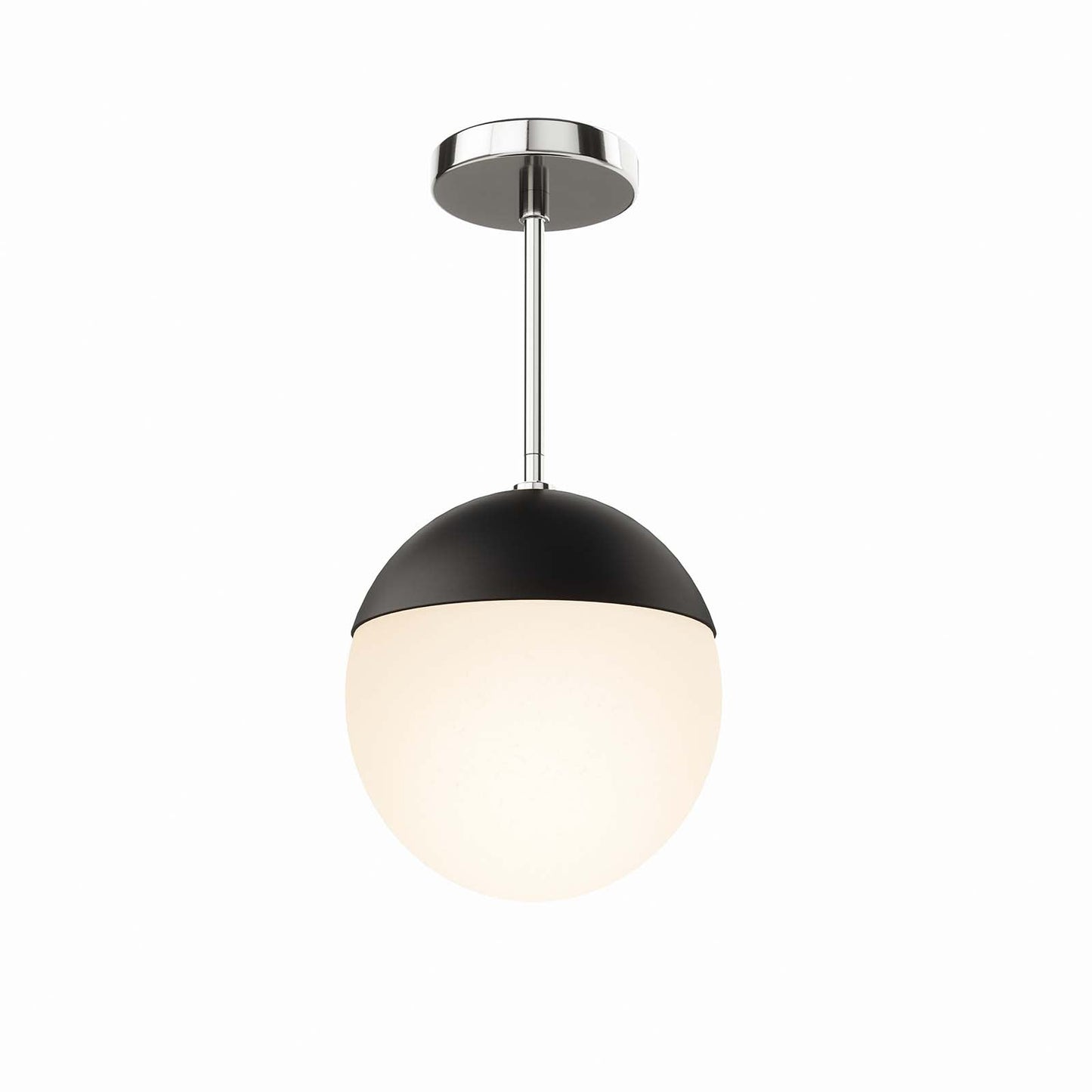 Stellar 1-Light Pendant Light Opal Polished Nickel EEI-5653-OPA-PON