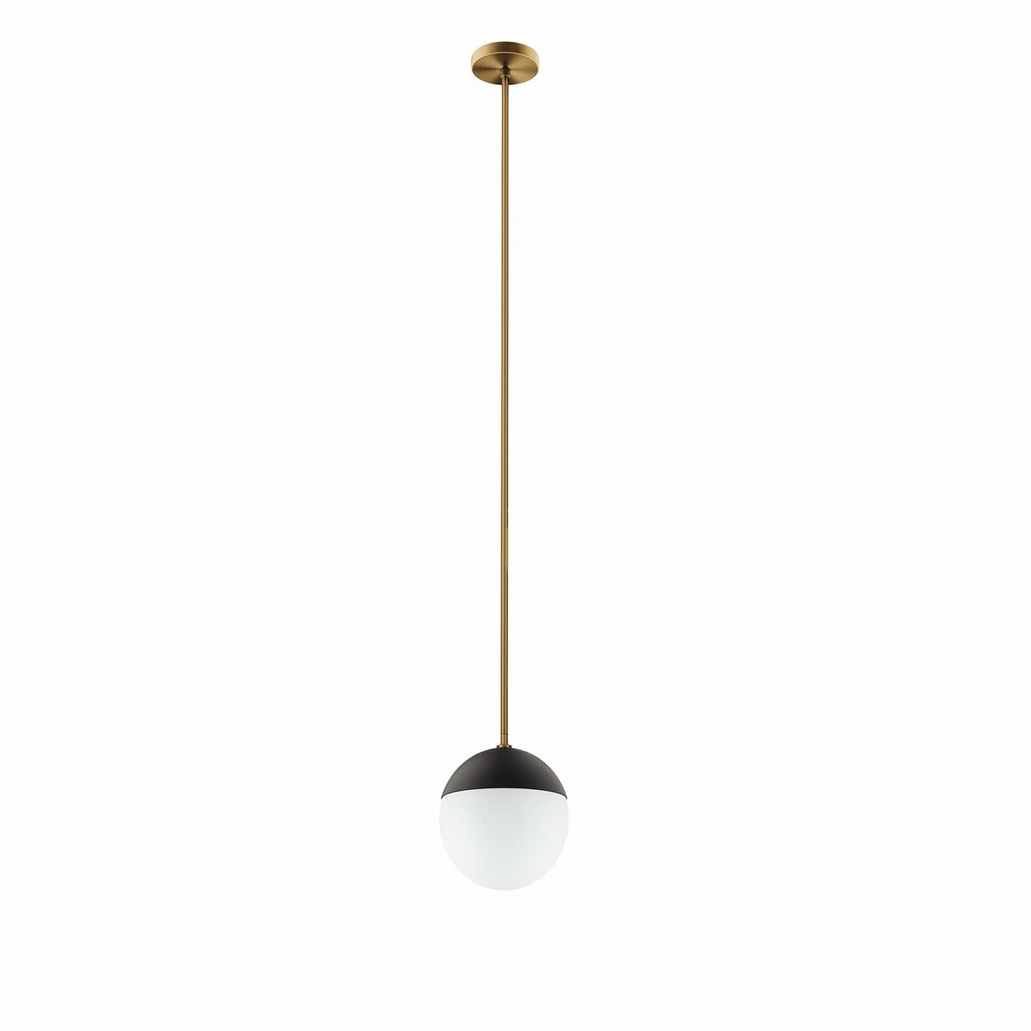 Stellar 1-Light Pendant Light Opal Satin Brass EEI-5653-OPA-SBR