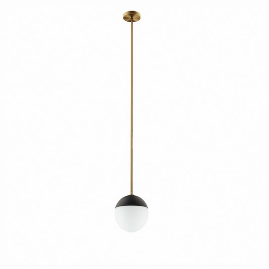 Stellar 1-Light Pendant Light Opal Satin Brass EEI-5653-OPA-SBR