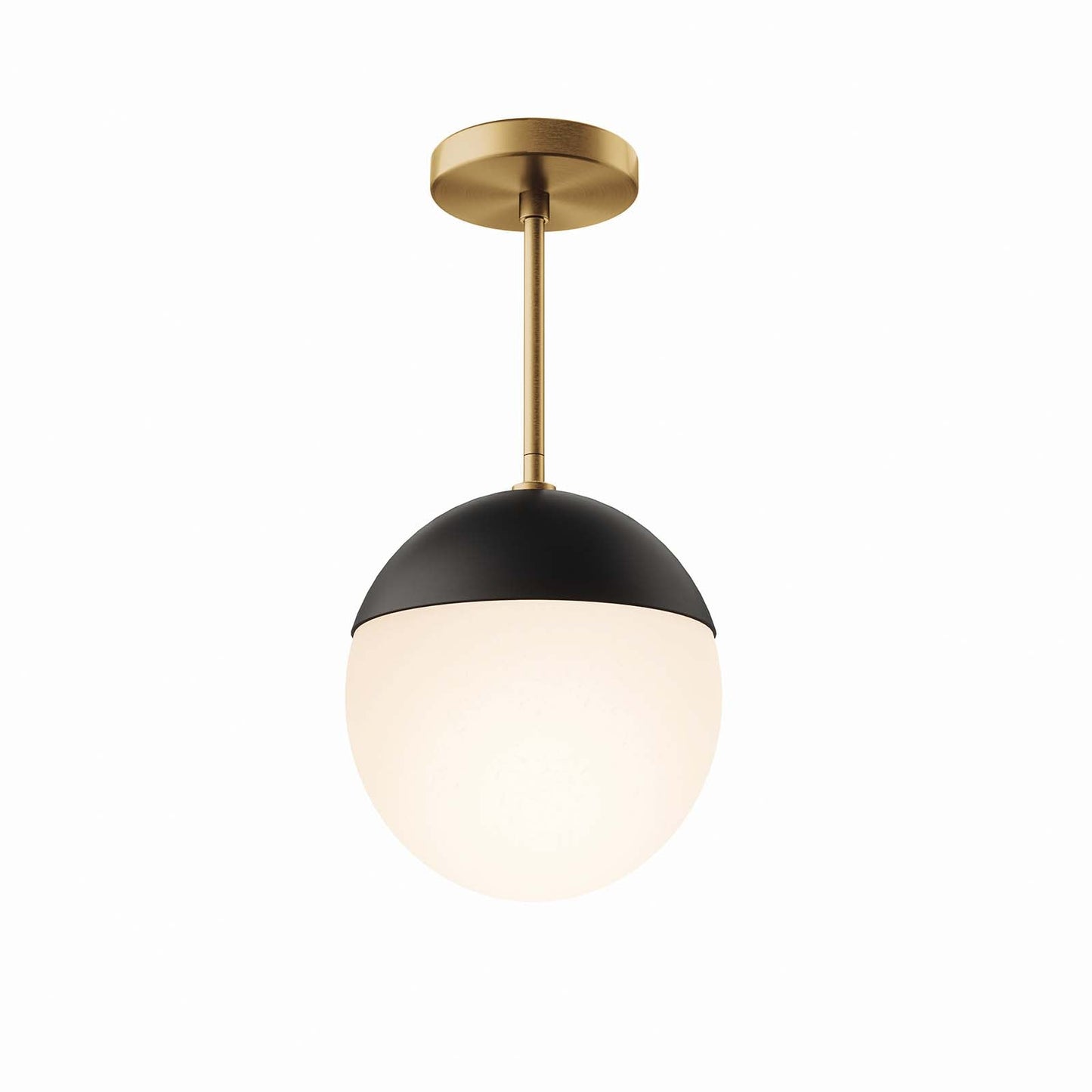 Stellar 1-Light Pendant Light Opal Satin Brass EEI-5653-OPA-SBR