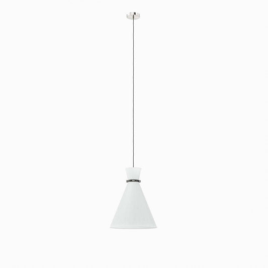 Starlight 1-Light Pendant Light White Polished Nickel EEI-5659-WHI-PON