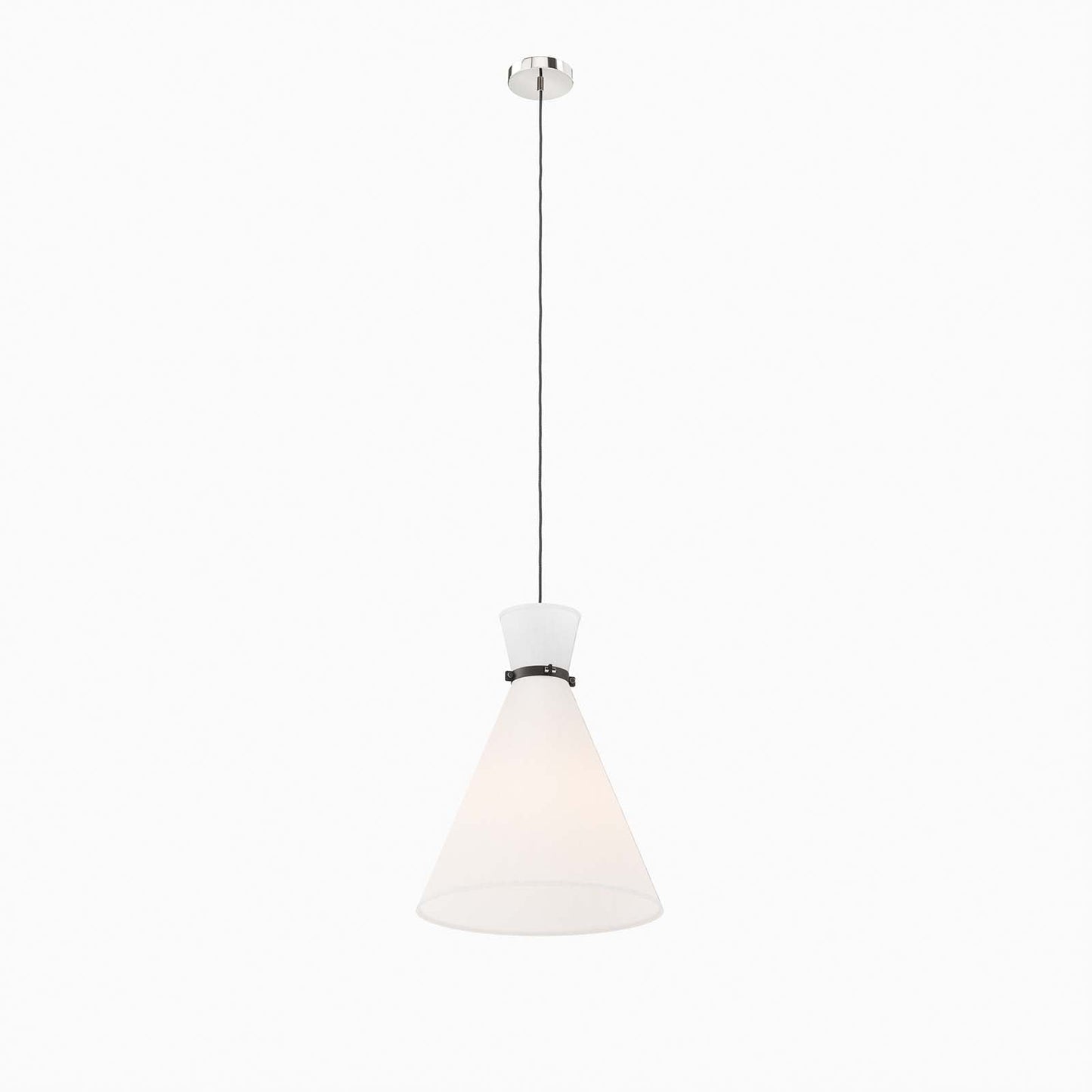 Starlight 1-Light Pendant Light White Polished Nickel EEI-5659-WHI-PON