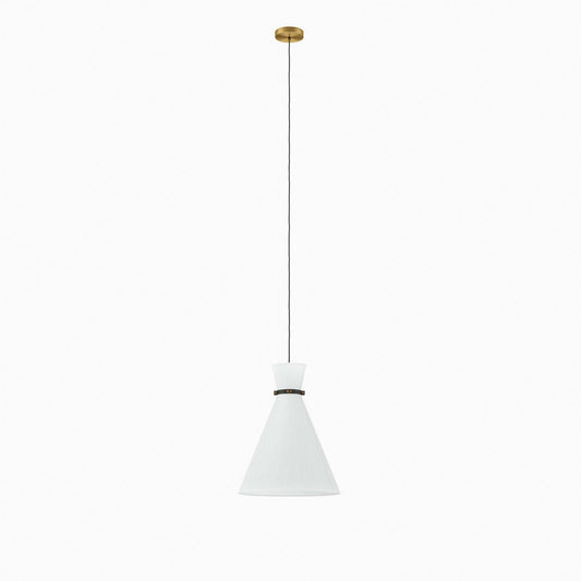 Starlight 1-Light Pendant Light White Satin Brass EEI-5659-WHI-SBR