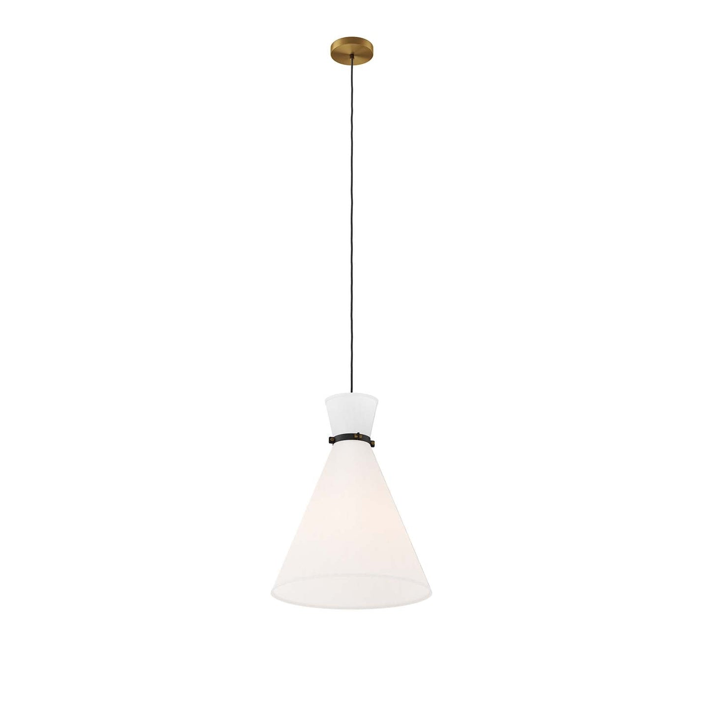 Starlight 1-Light Pendant Light White Satin Brass EEI-5659-WHI-SBR