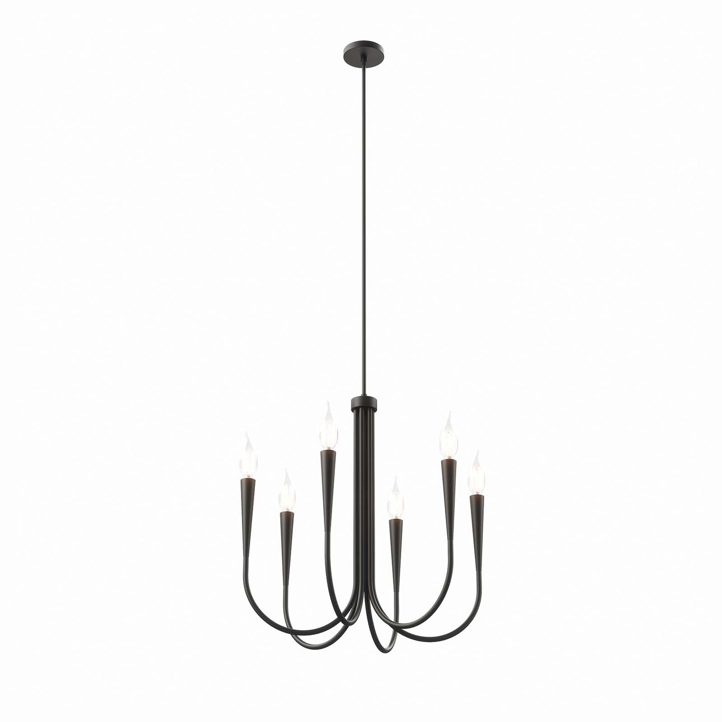 Penrose 6-Light Chandelier Black EEI-5661-BLK