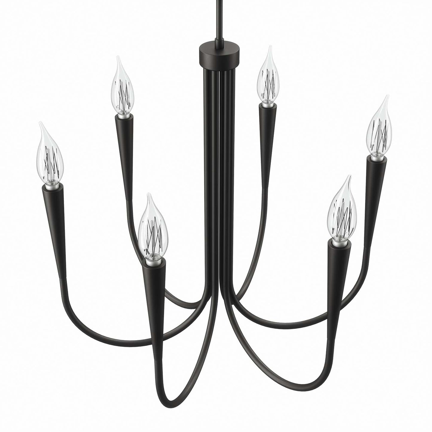 Penrose 6-Light Chandelier Black EEI-5661-BLK